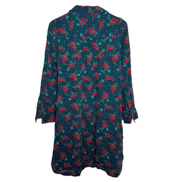 Matilda Jane Fa La La Shirt Dress Layering Top FLAW Gingham Plaid Rose Medium - Picture 2 of 7